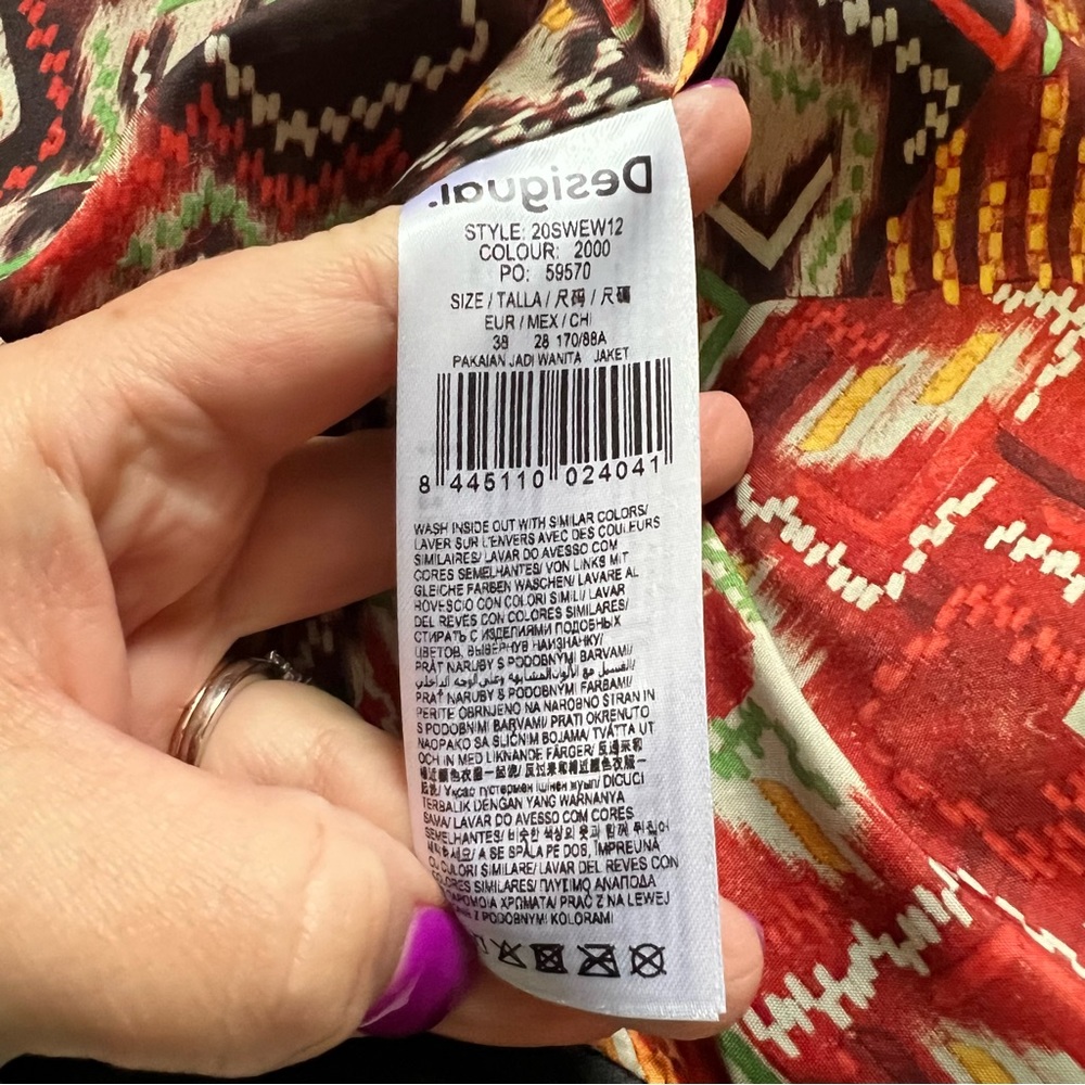 Desigual Slim Floral Biker Moto Jacket - Picture 3 of 8